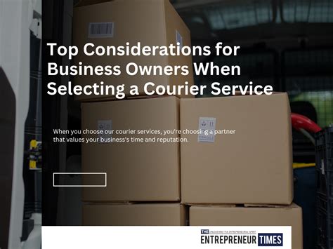 7 Considerations When Choosing a Courier Service in the .